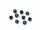 10 facettierte Resincabochons als Perle in bunt, 6 mm