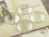 4 Cabochon 25 mm Glas klar
