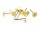 40 Ohrstecker in goldfarben mit 6 mm Klebepad