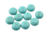 4 Cabochons aus synthetischem Türkis für 10 mm...