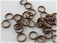 50 Splitringe Vintage bronze doppelt