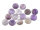 2 Cabochons aus echtem Amethyst in violett, 10 mm