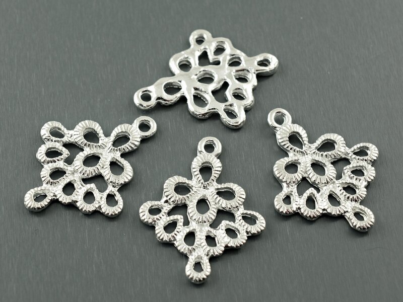 10 orientalische Verteiler in silberfarben