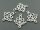 10 orientalische Verteiler in silberfarben