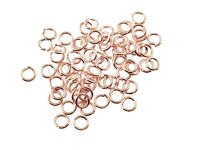 100 Biegeringe in rosègoldfarben, 4 mm