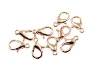 10 Karabinerverschlüsse in roségoldfarben, 12 mm