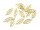 50 zarte Anhänger "Blatt" in goldfarben