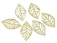 20 zarte Anhänger "Blatt" in goldfarben