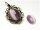 6 Cabochon 14 x 10 mm Cateye Glas flieder