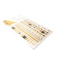1 Set abwaschbare Tattoos in gold- und silberfarben