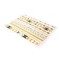 1 Set abwaschbare Tattoos in gold- und silberfarben