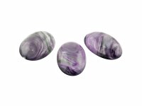 4 Cabochons als Amethystimitation aus Resin, 14 x 10 mm
