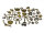 Set ROSALIE Anhänger Set mit verschiedenen Charms in antik bronzefarben