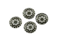 4 Glascobochons "Mandala" mit Motiv, 12 mm