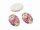 2 Motivcabochons "Pink Butterfly" aus Glas, 18 x 13mm