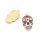 2 emaillierte Anhänger "Sugarskull" in goldfarben