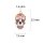 2 emaillierte Anhänger "Sugarskull" in goldfarben