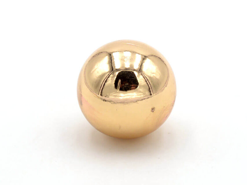 glänzene goldfarbene Klangkugel aus Messing, 16 mm