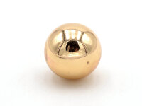 glänzene goldfarbene Klangkugel aus Messing, 16 mm