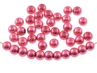 40 Glaswachsperlen in Cerise, 6  mm