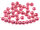 40 Glaswachsperlen in Cerise, 6  mm