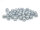 40 Glaswachsperlen in Silber, 6  mm