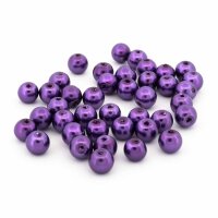 Glaswachsperlen violett rund 6 mm 50 Stück
