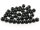 40 Glaswachsperlen in Schwarz, 6 mm