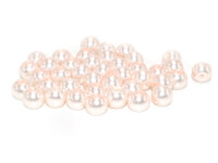 40 Glaswachsperlen in Rosa, 6 mm