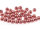 40 Glaswachsperlen in Rotbraun, 6 mm