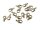 10 Karabiner aus Messing in antik bronzefarben