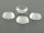 4 dicke gewölbte Cabochons, 20 mm, Glas klar