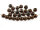 40 Glaswachsperlen in Espresso, 6 mm