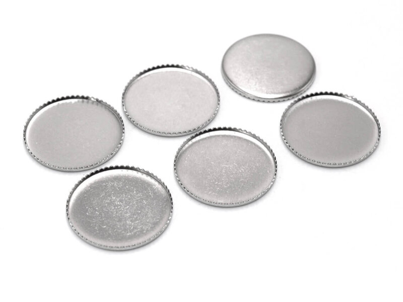 Rahmen aus 316 Edelstahl für 18 mm Cabochons 6 Stück