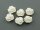6 Cabochons als Rosen in weiß, 14 mm