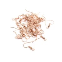 40 Ohrhaken in rosègoldfarben, Fischerhaken