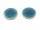 2 Cabochons aus Porzellan in petrol, 20 mm