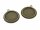 2 Fassungen in antik Bronze für 30 mm Cabochons