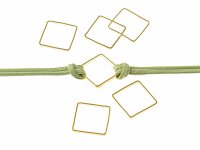 20 Verbinder "Square" aus Messing in goldfarben