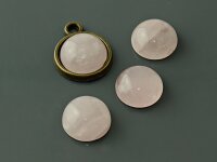 2 Cabochons aus Rosenquarz in rosa, 10 mm