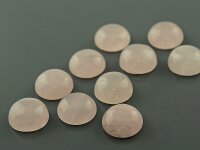 2 Cabochons aus Rosenquarz in rosa, 10 mm
