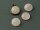 2 Cabochons aus Rosenquarz in rosa, 10 mm