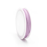 Gewachste Polyesterkordel flieder 1 mm 10 m Rolle