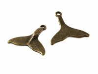 4 Anhänger "Mermaid" in antik bronzefarben