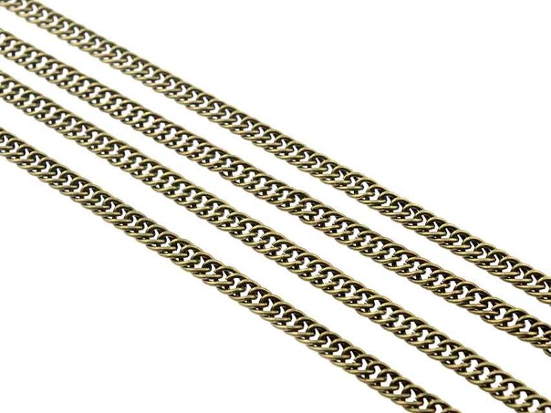 1 m Doppelgliederkette in antik bronze