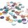 Perlmuttscheiben bunt 15 mm Muschelscheiben Mix 20g (ca. 50 Stück)
