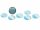 10 Cabochons 10 mm Cateye Glas in aqua