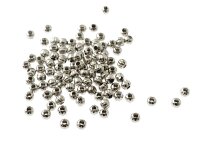 100 kleine Zwischenperlen in silberfarben platiniert, 3 mm