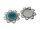2 Fassungen in antik silberfarben für 20 mm Cabochon