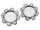 2 Fassungen in antik silberfarben für 20 mm Cabochon